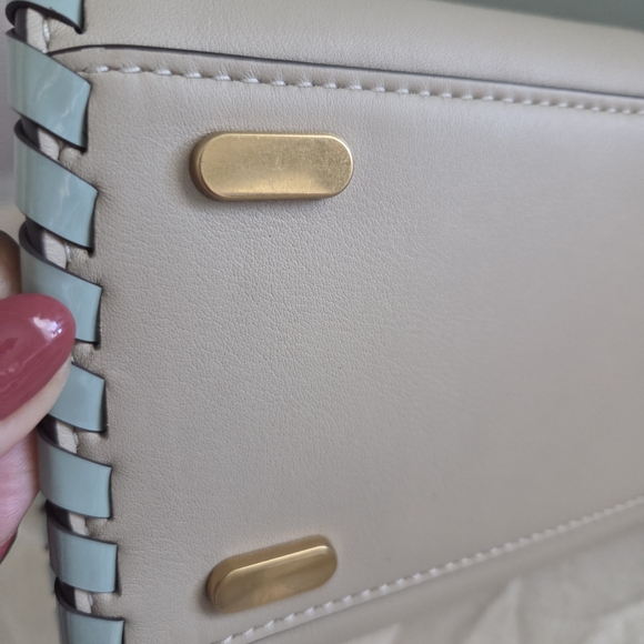 Tory Burch Multicolor Leather and Suede Lee Radziwill Whipstitch Shoulder Bag - Picture 2 of 16